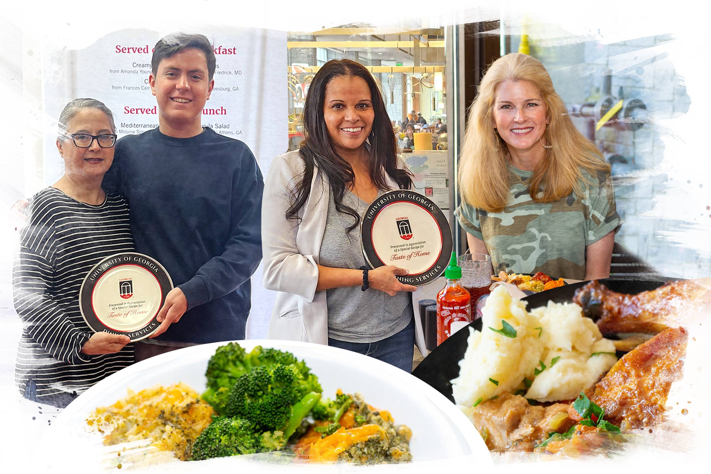 A photo collage of families whose recipes were featured at past Taste of Home events.