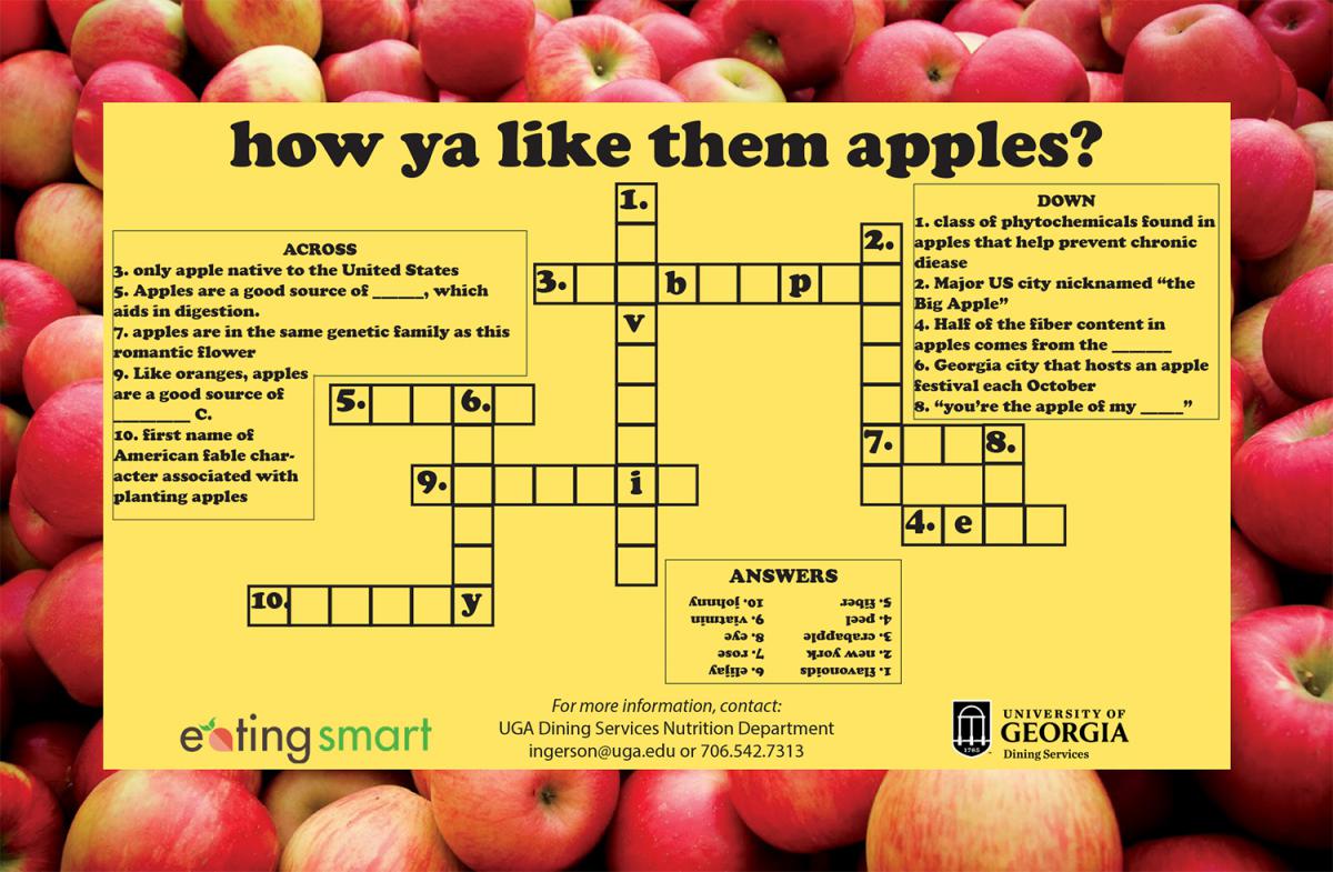 Crossword about apples.