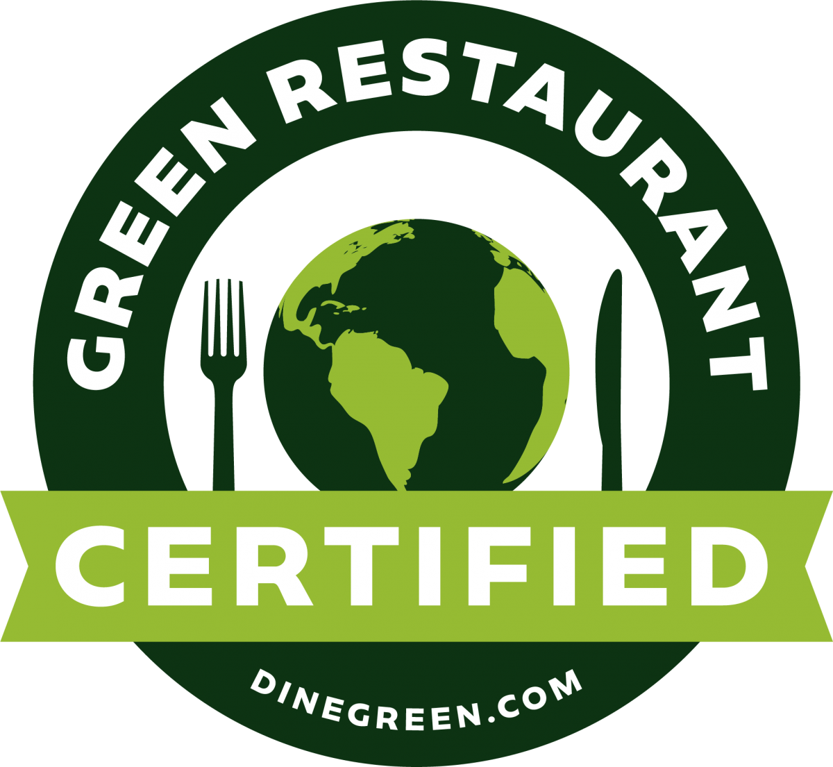 Logo reading Green Restaurant Certified dinegreen.com