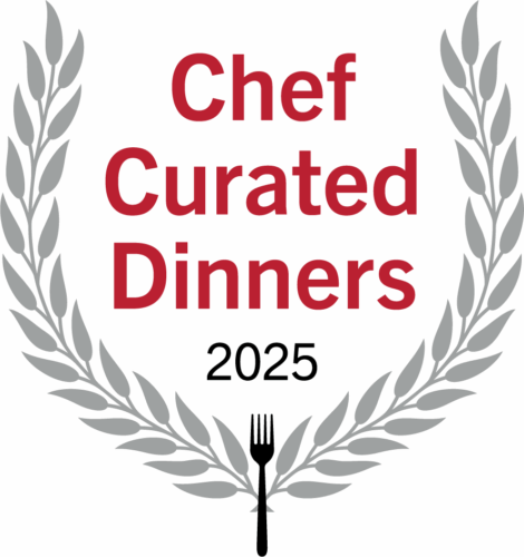 Text graphic that reads "Chef Curated Dinners 2025"