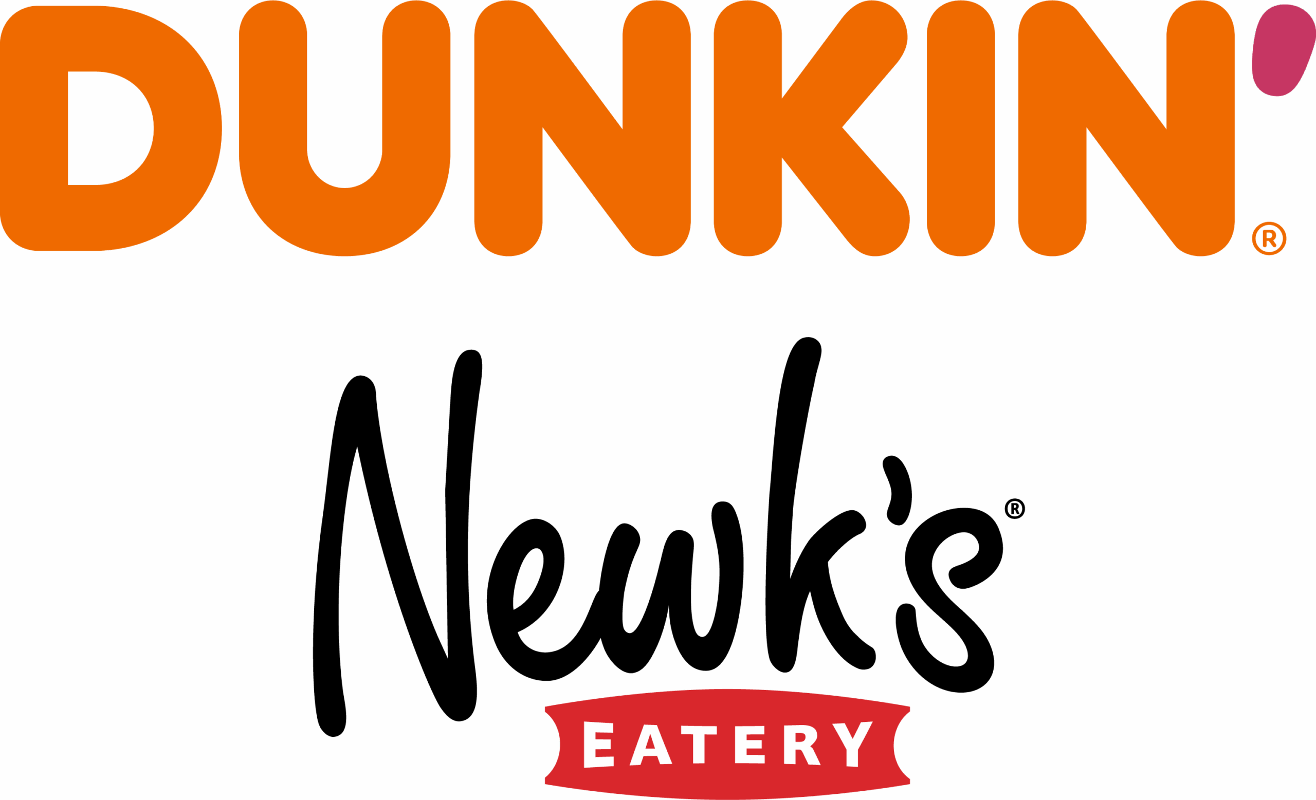 A combination of the Dunkin' and Newk's Eatery logos.