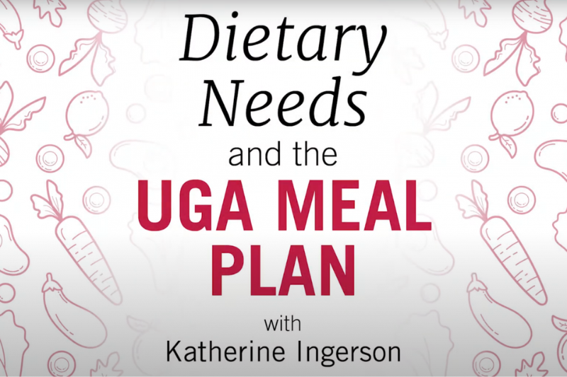 Graphic describing dietary needs and the UGA meal plan by Katherine Ingerson.