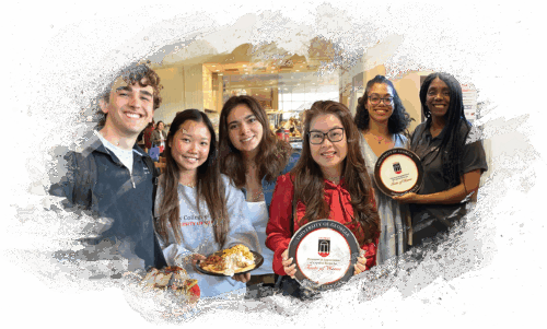 A collage of students and families during previous Taste of Home events.